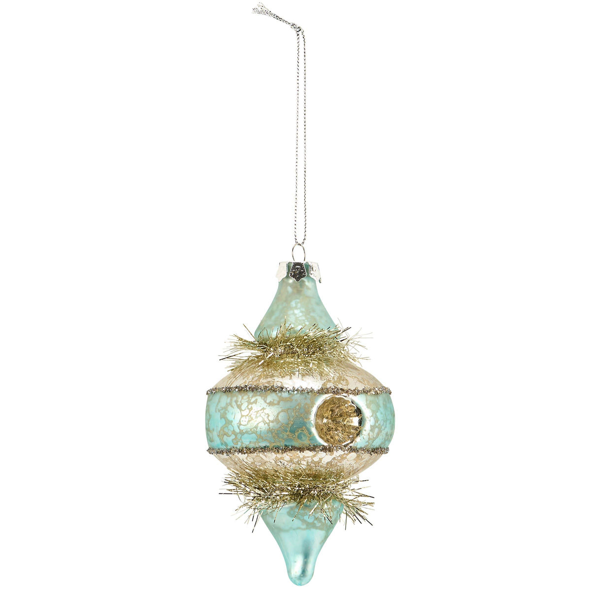 BLUE PENDANT GLASS ORNAMENT