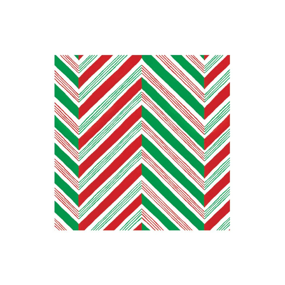 CANDY CANE STRIPES COCKTAIL NAPKIN
