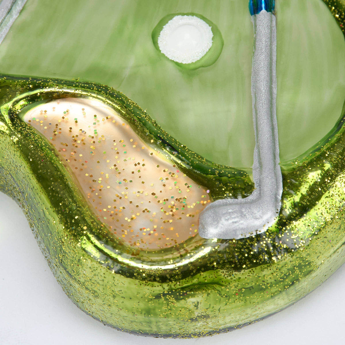 PUTTING GREEN GLASS ORNAMENT