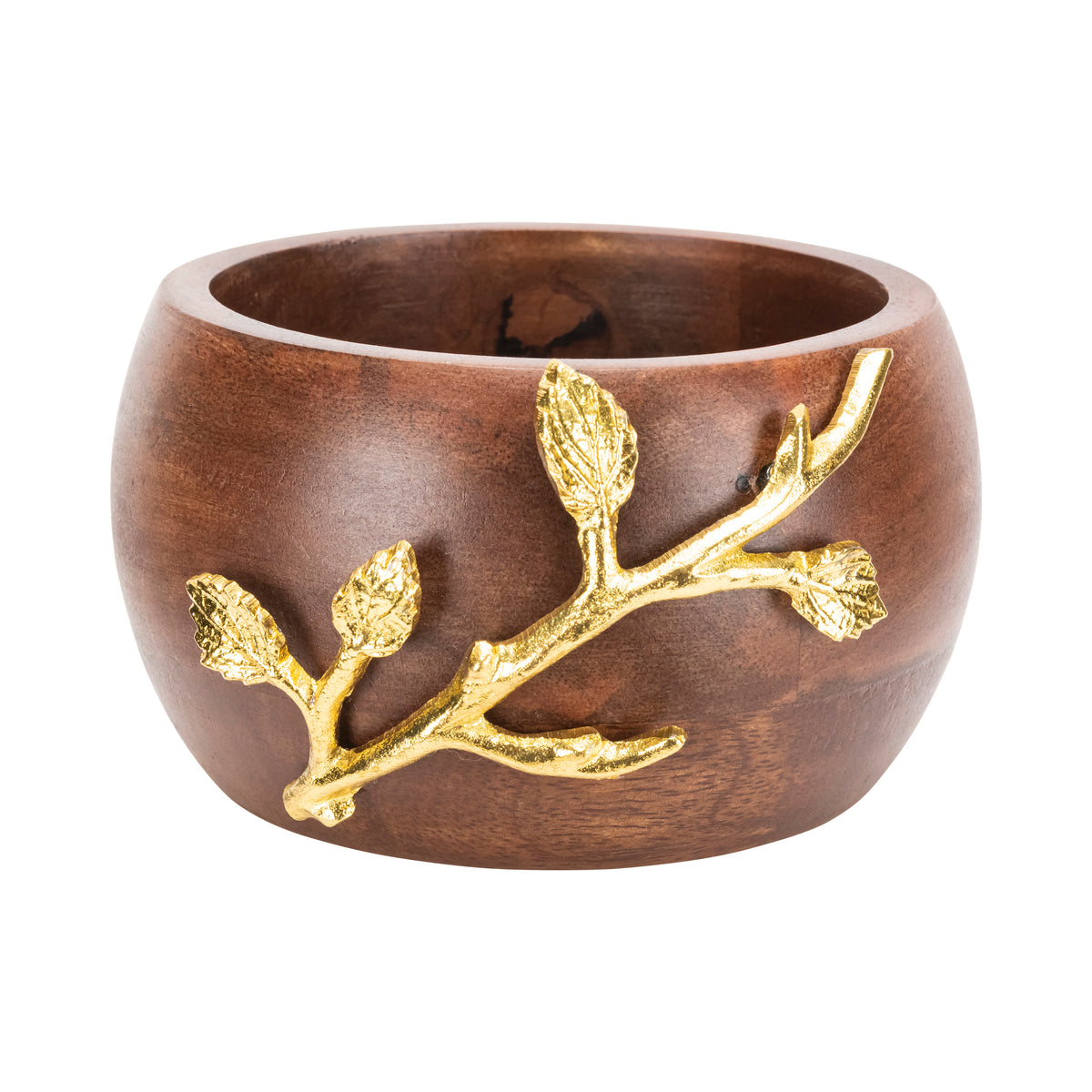 GOLDEN VINE WOOD BOWL