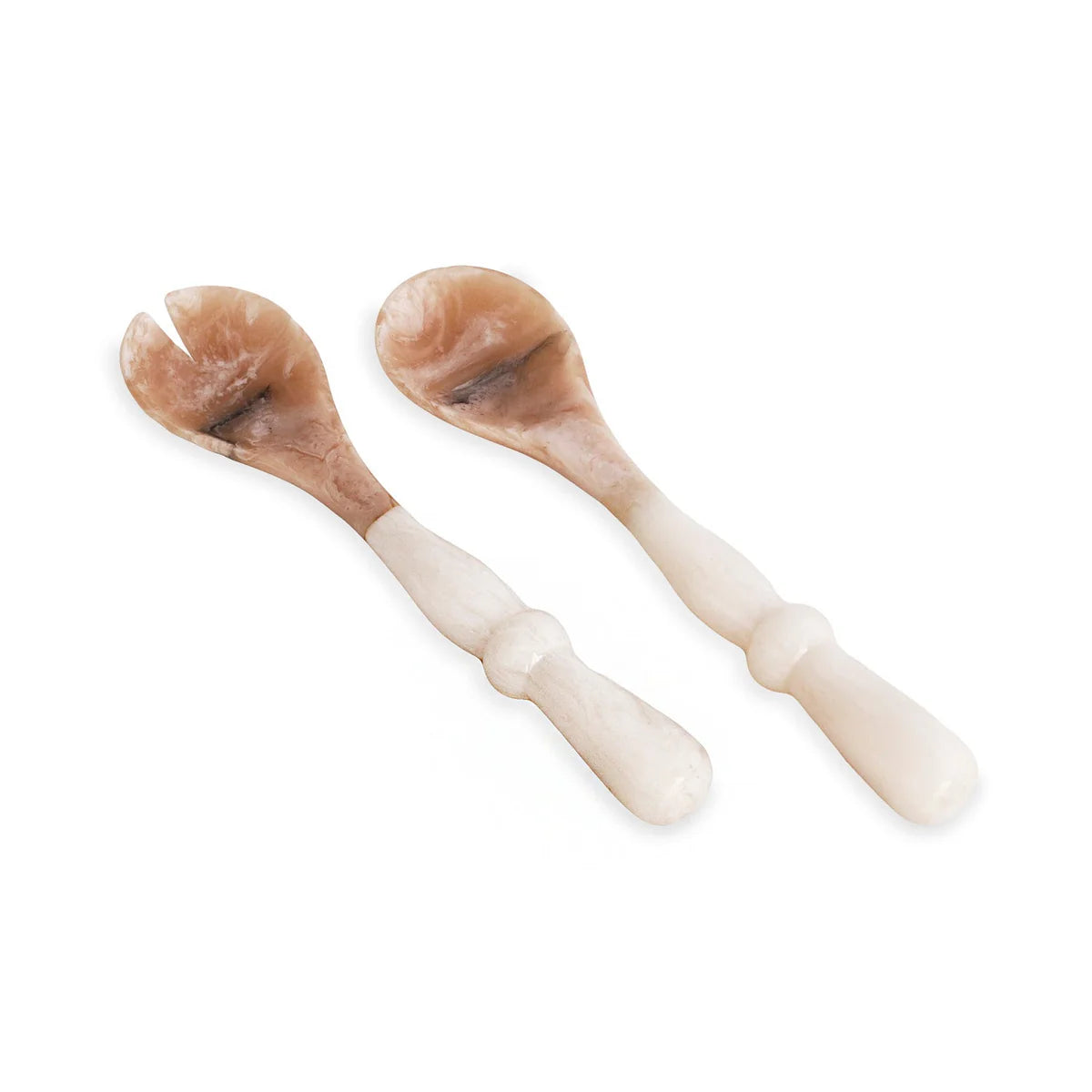RESIN ALABASTER SALAD SERVERS