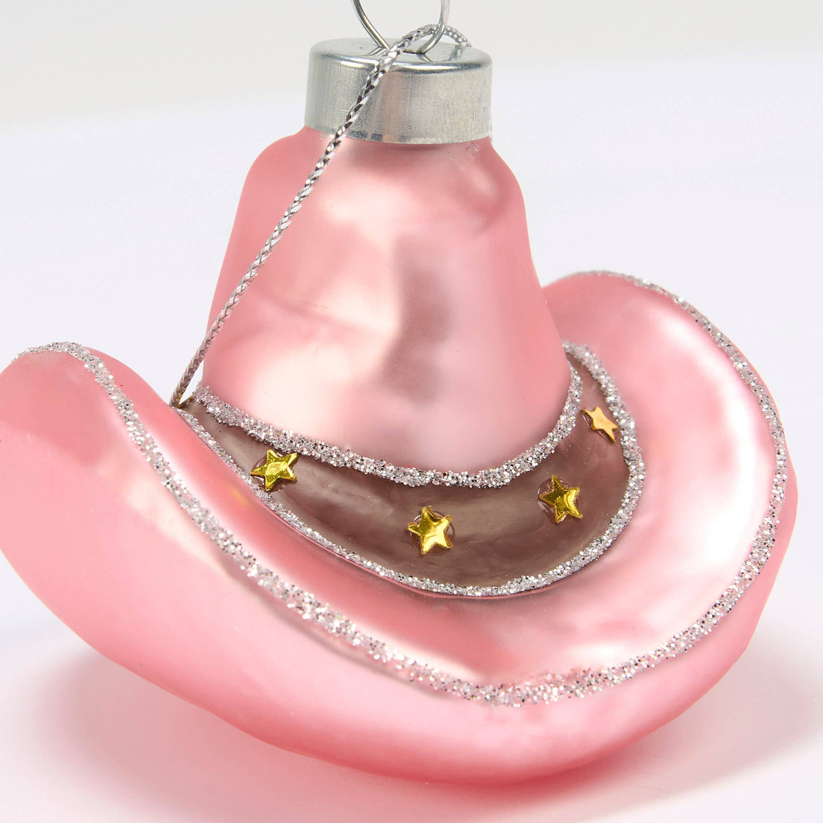 GLASS COWGIRL ORNAMENT