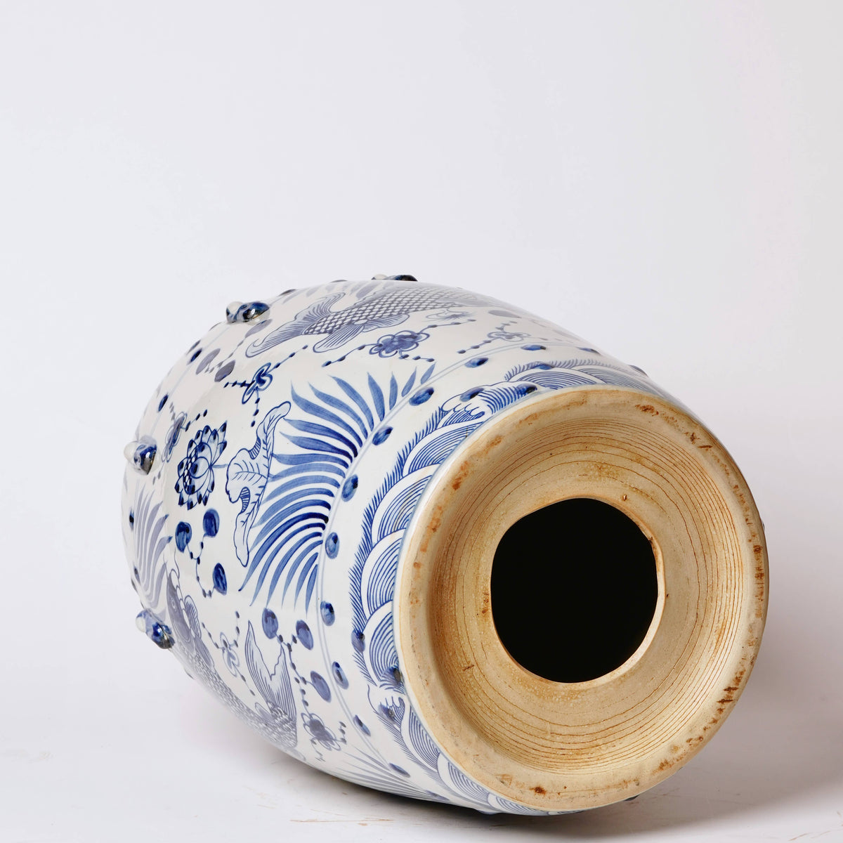 FISH AND LOTUS GARDEN STOOL