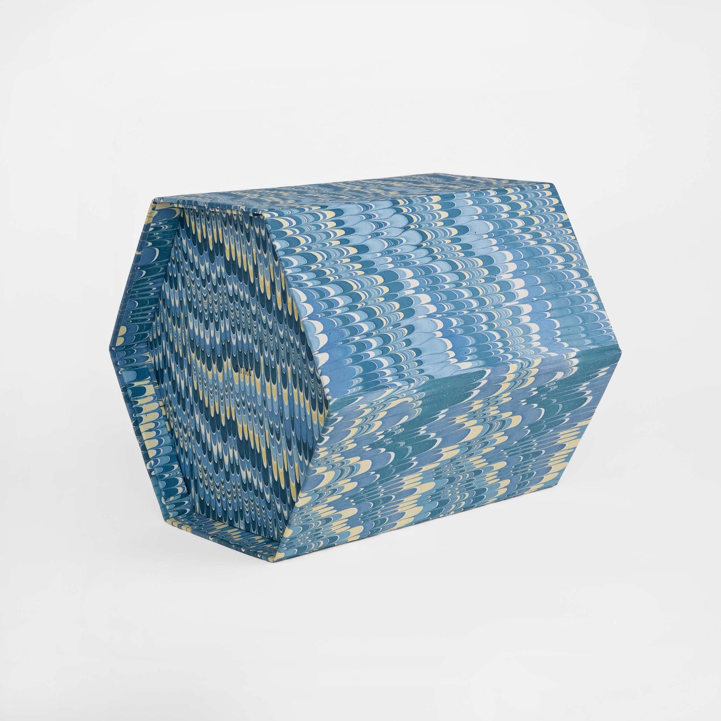 HEXAGONAL COLLAPSIBLE BASKET - MOUNTAIN BLUE