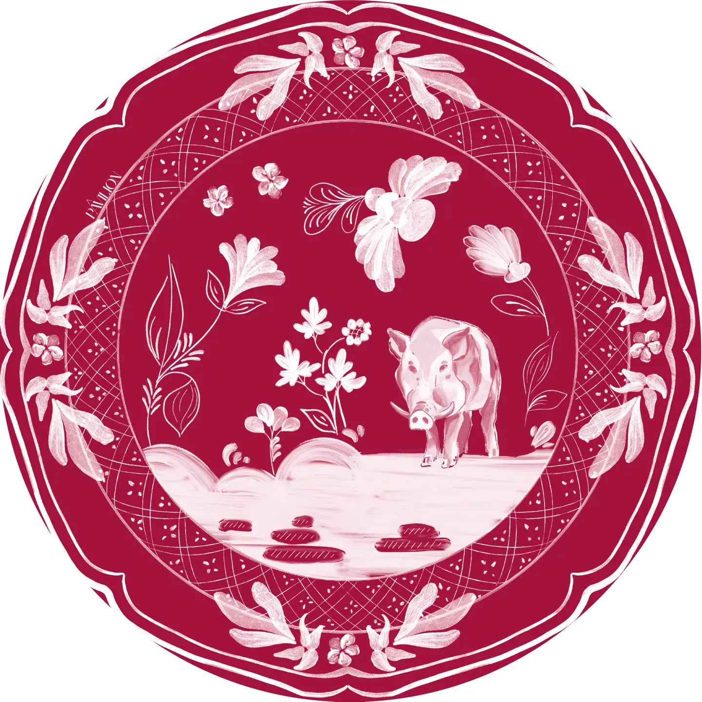 FAYETTEVILLE HOG DESSERT PLATES- 10 PACK