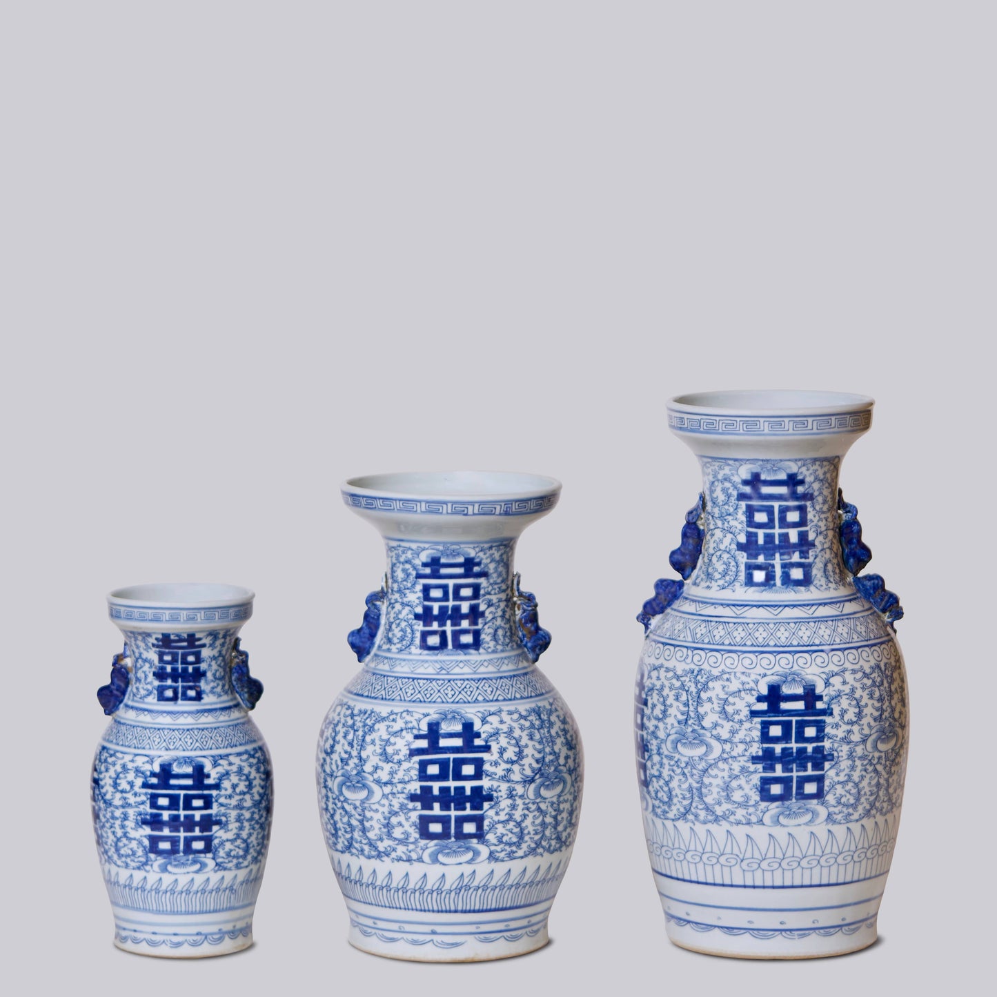 DOUBLE HAPPINESS LARGE LUG VASE