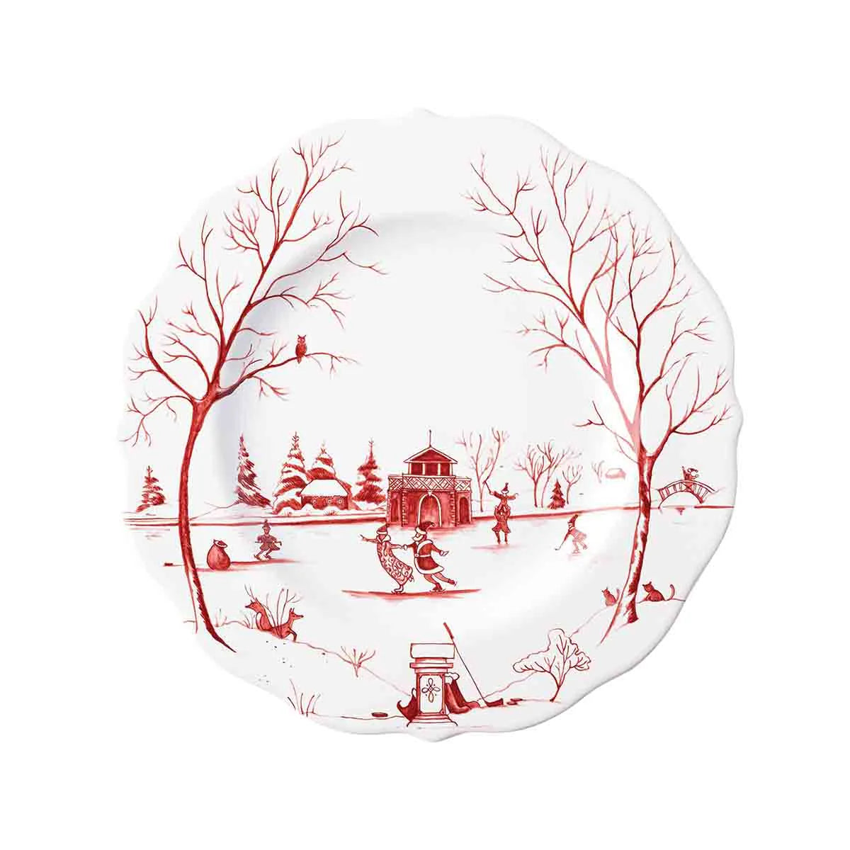 COUNTRY ESTATE WINTER FROLIC RUBY DESSERT/ SALAD PLATE