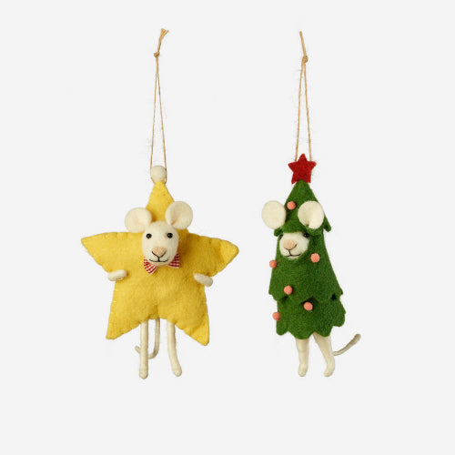 STAR/TREE MOUSE ORNAMENT