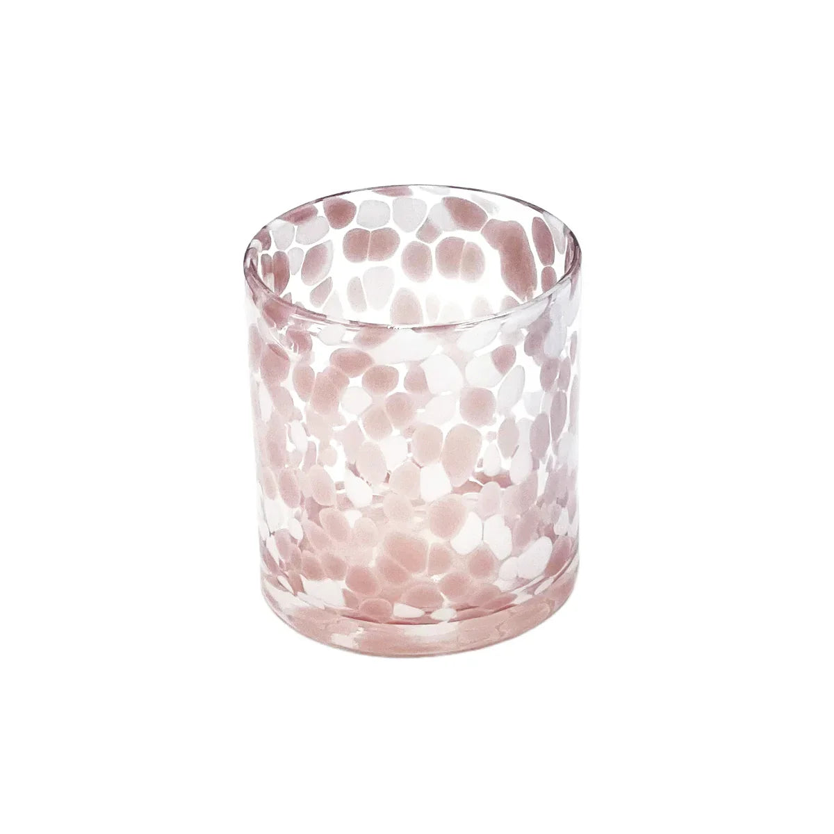 TUMBLER CLEAR WITH WHITE MAUVE SET/4