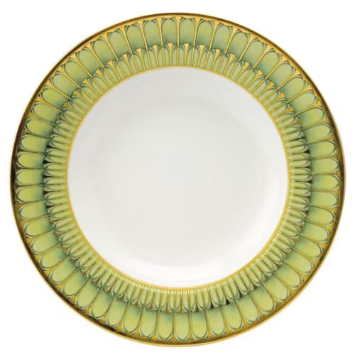 ARCADES GREEN/ GOLD DINNER PLATE