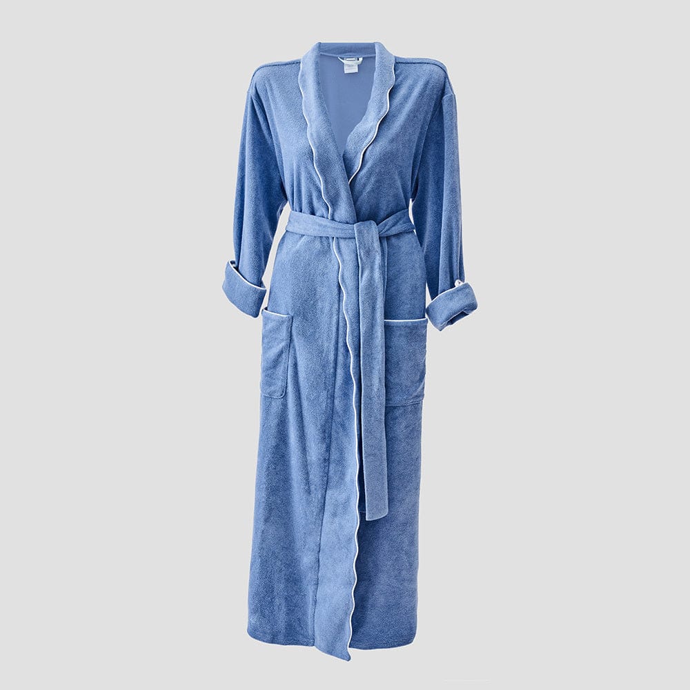 WOMEN'S LONG SCALLOPED LIGHTWEIGHT ROBE