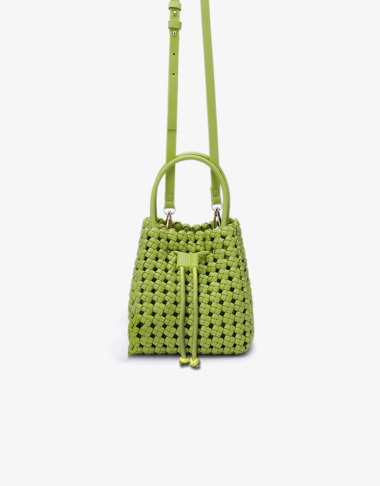 PERRIE BUCKET MINI WOVEN SQUARE TOTE