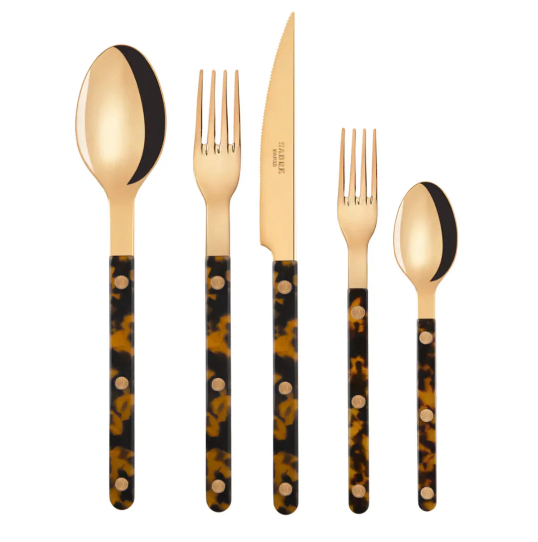 GOLD BISTRO FLATWARE TORTOISE