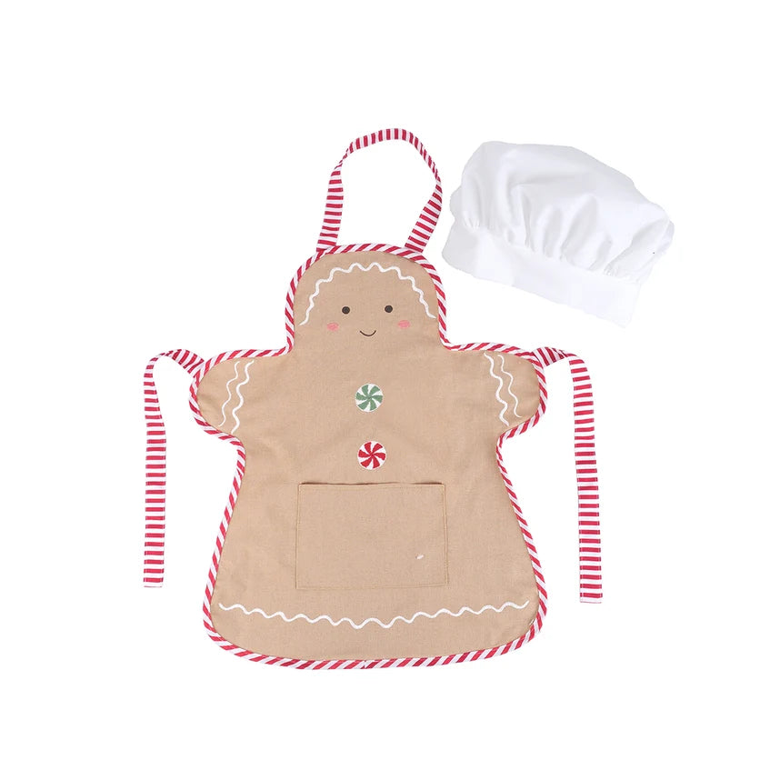 GINGERBREAD HAT AND APRON SET