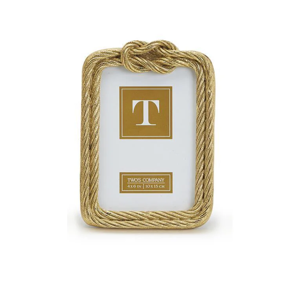GOLDEN THREADS TOP KNOT ROPE PHOTO FRAME