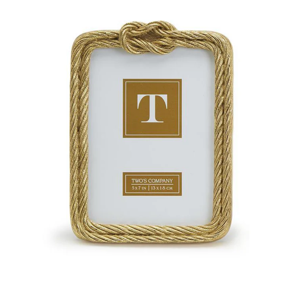 GOLDEN THREADS TOP KNOT ROPE PHOTO FRAME