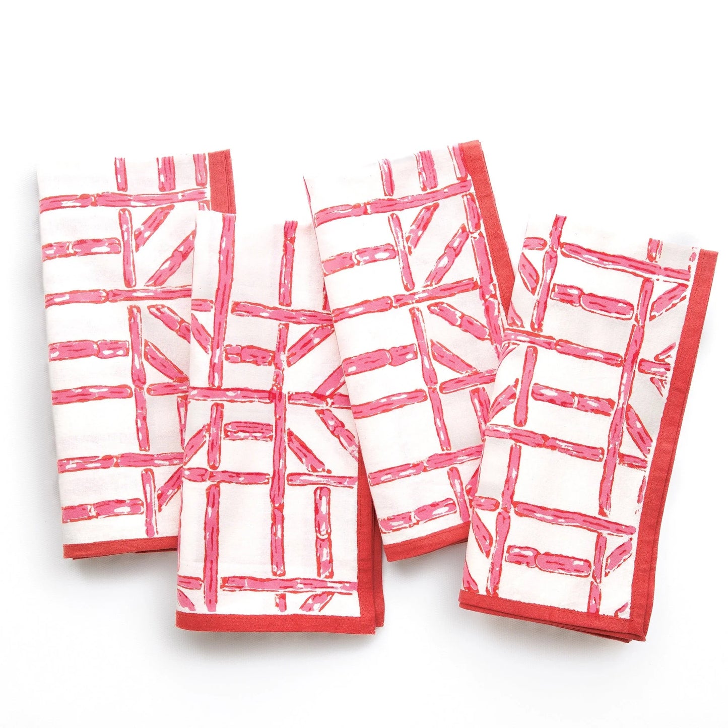 ROSE BAMBOO NAPKIN SET/4