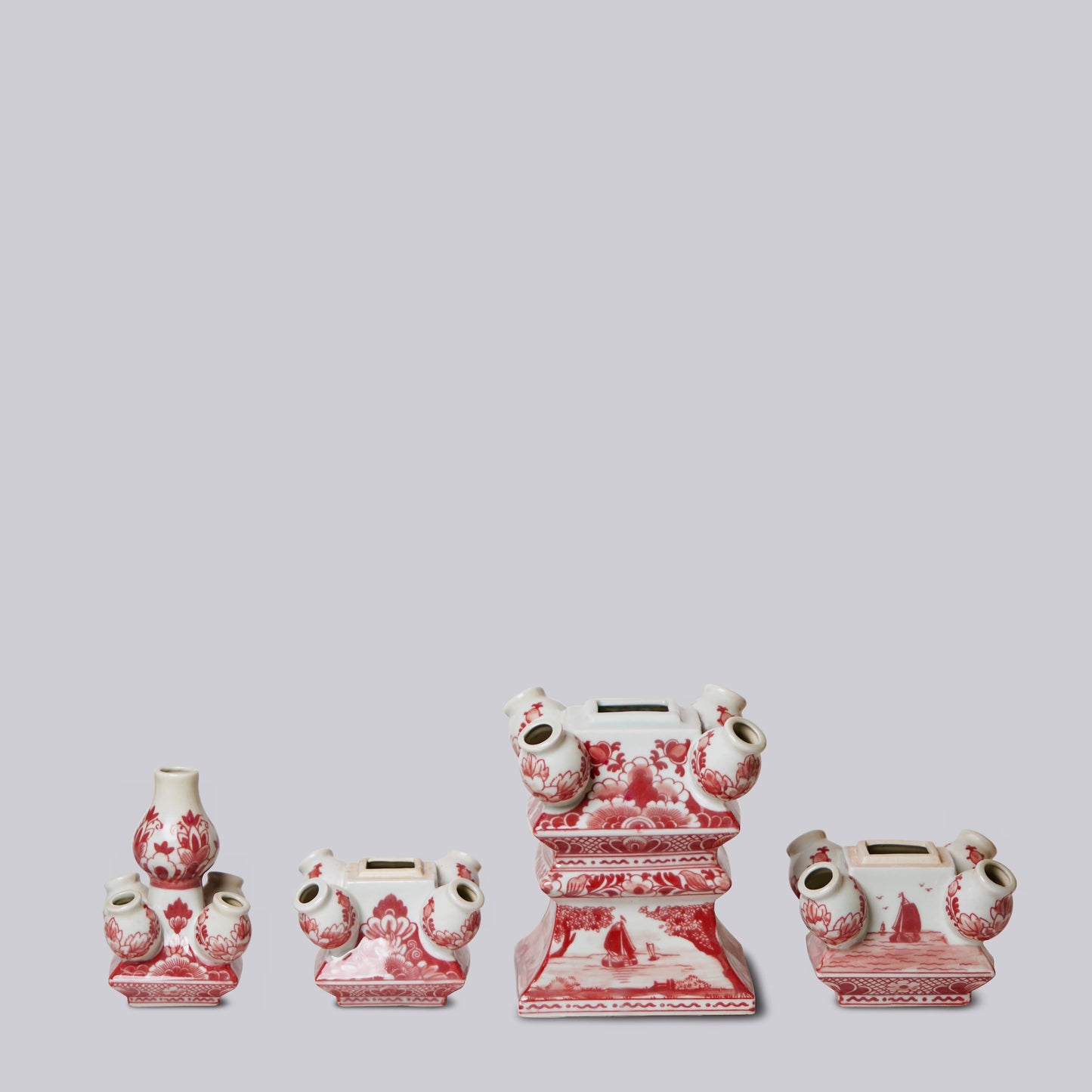 RED AND WHITE SHORT TULIPIERE
