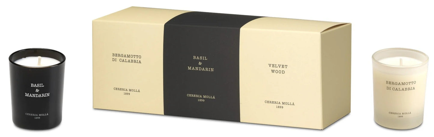 THREE VOTIVE LUXURY CANDLE SET