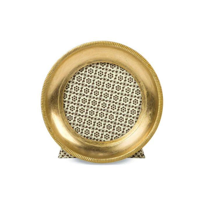 GOLD LEAF ROUND 4" FLORENTINE FRAME