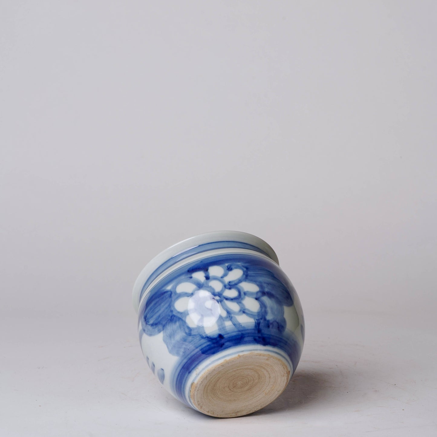 BLUE AND WHITE PORCELAIN SMALL POT