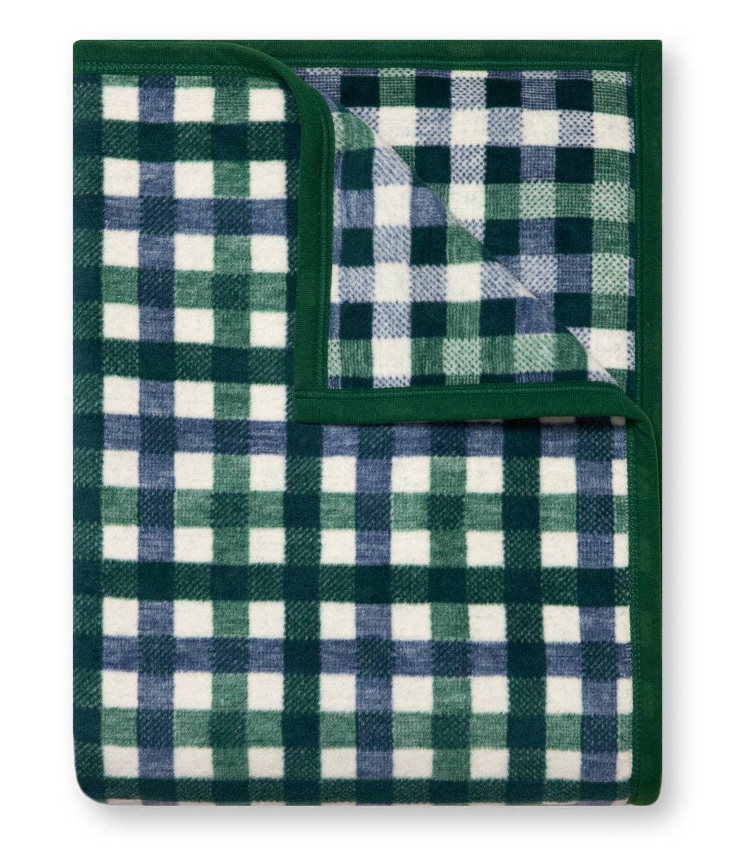 PINE TREE PLAID BLANKET