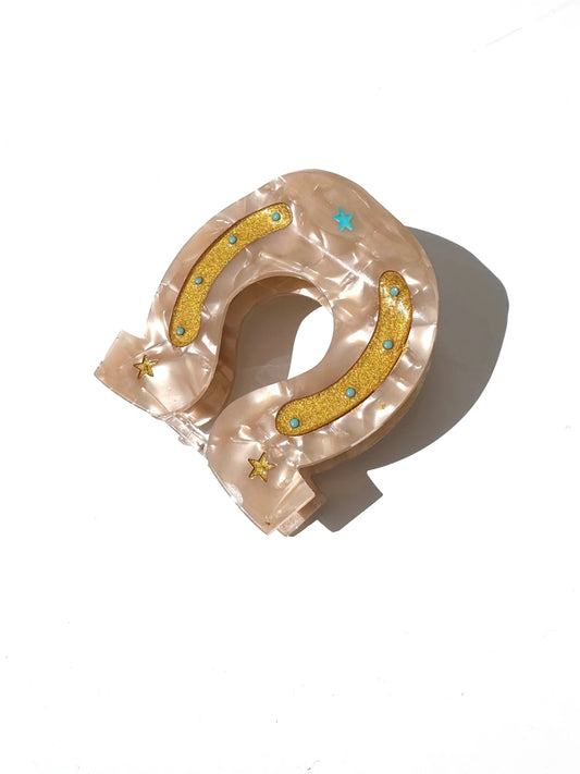 LUCKY HORSESHOE CLAW CLIP