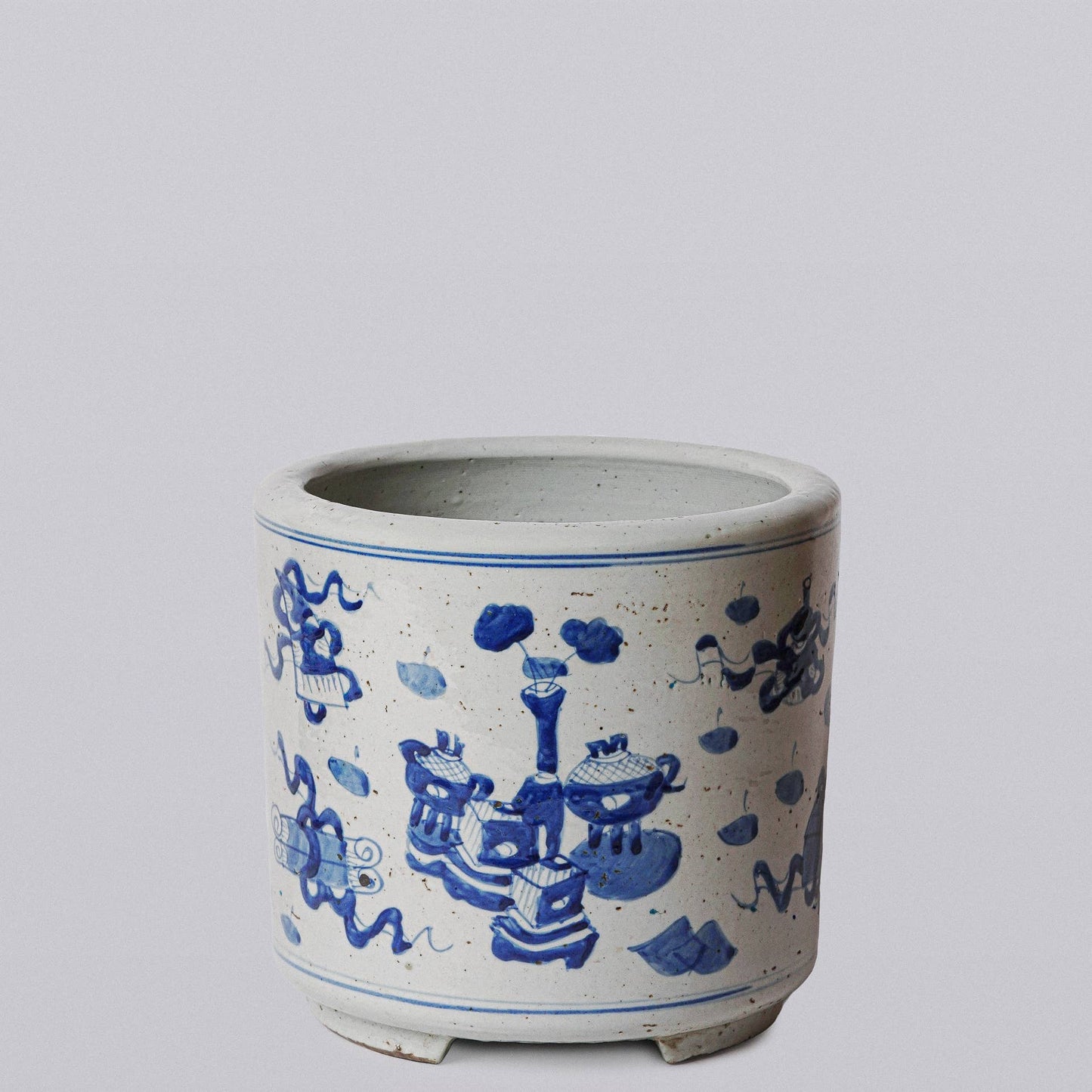 TREASURES FOOTED CACHEPOT