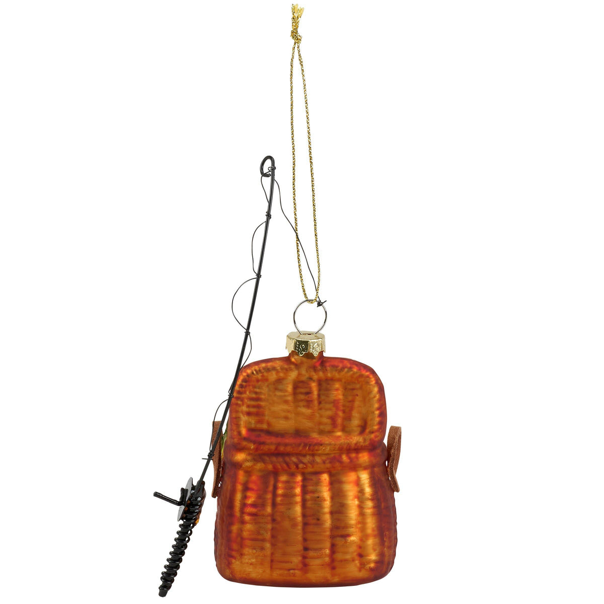 FISHING GEAR GLASS ORNAMENT