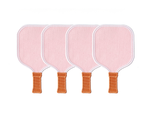PINK PICKLEBALL COCKTAIL NAPKINS- SET OF 4