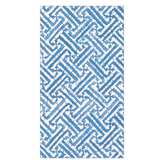 FRETWORK BLUE GUEST TOWEL
