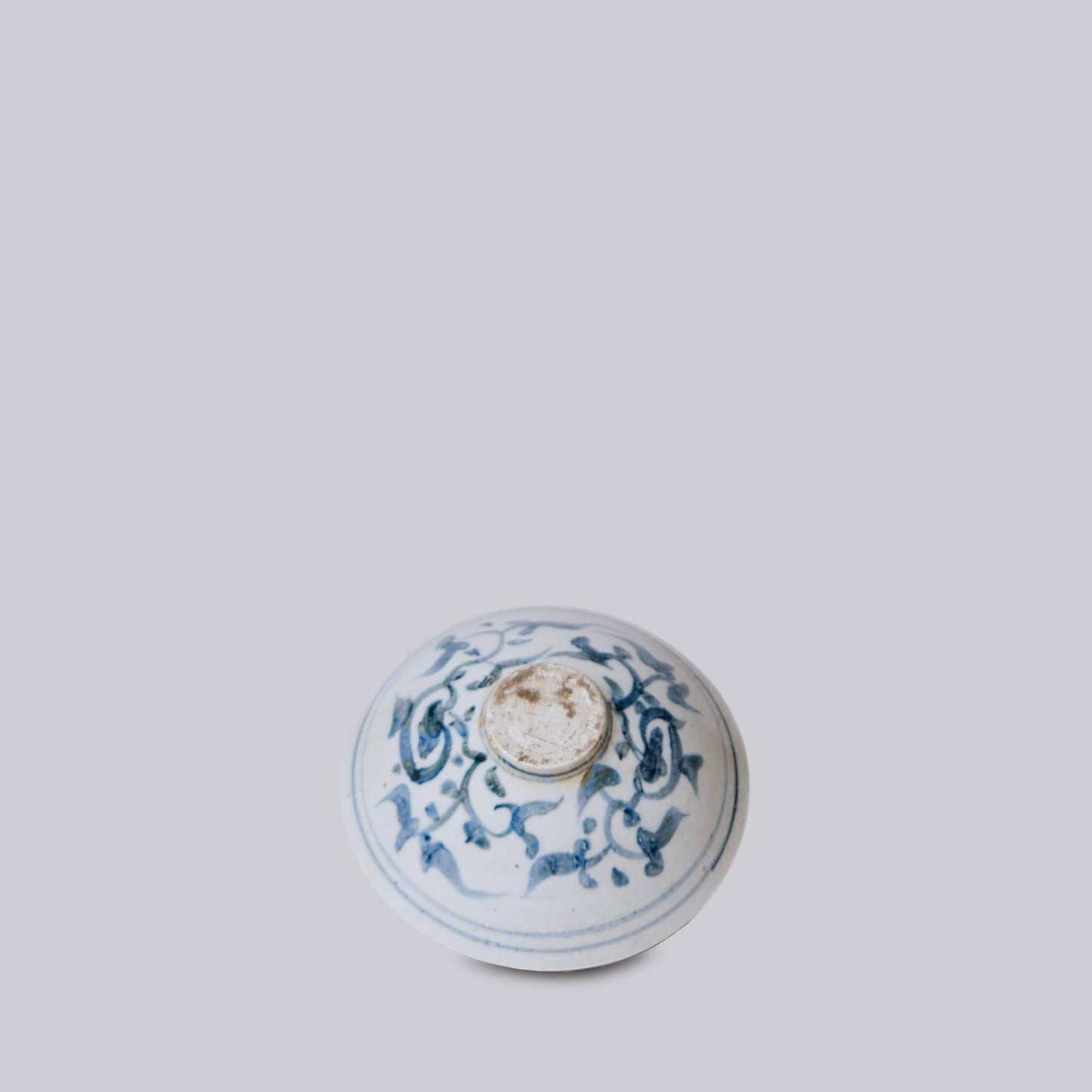 BLUE AND WHITE PORCELAIN PEONY CONICAL BOWL