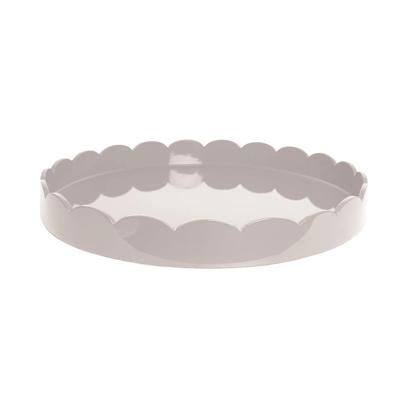 SCALLOPED LACQUERED 20" ROUND TRAY