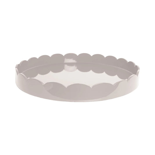 SCALLOPED LACQUERED 20" ROUND TRAY