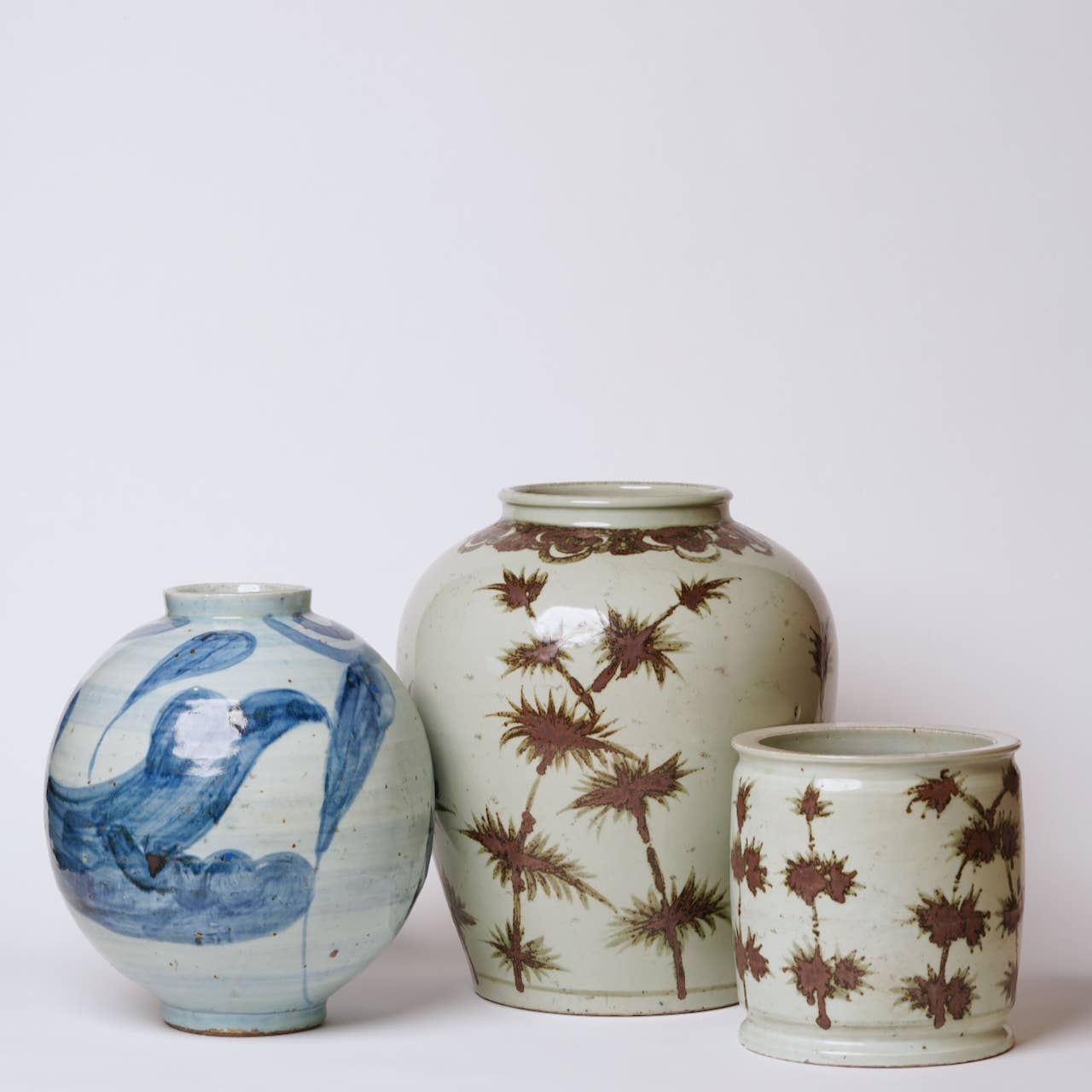 COPPER GLAZED BAMBOO CACHE POT