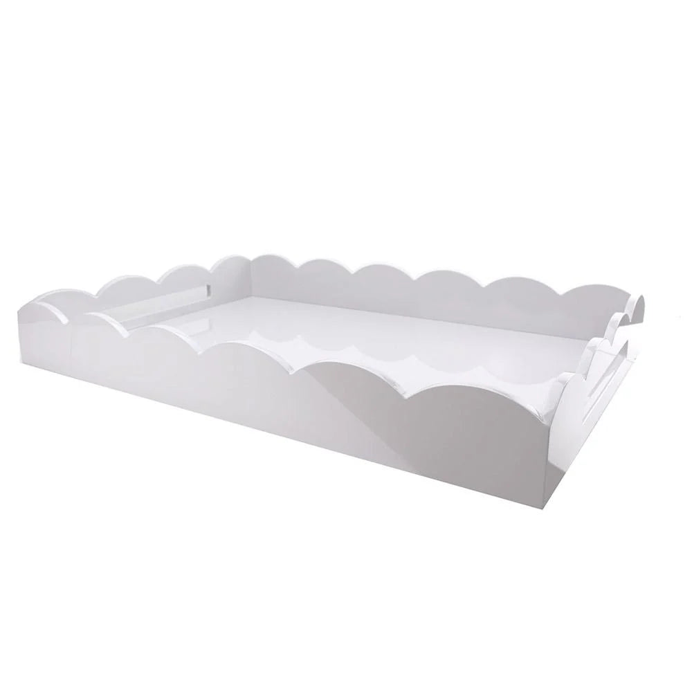 SCALLOPED LACQUERED TRAY - 26X17
