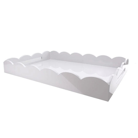 SCALLOPED LACQUERED TRAY - 26X17