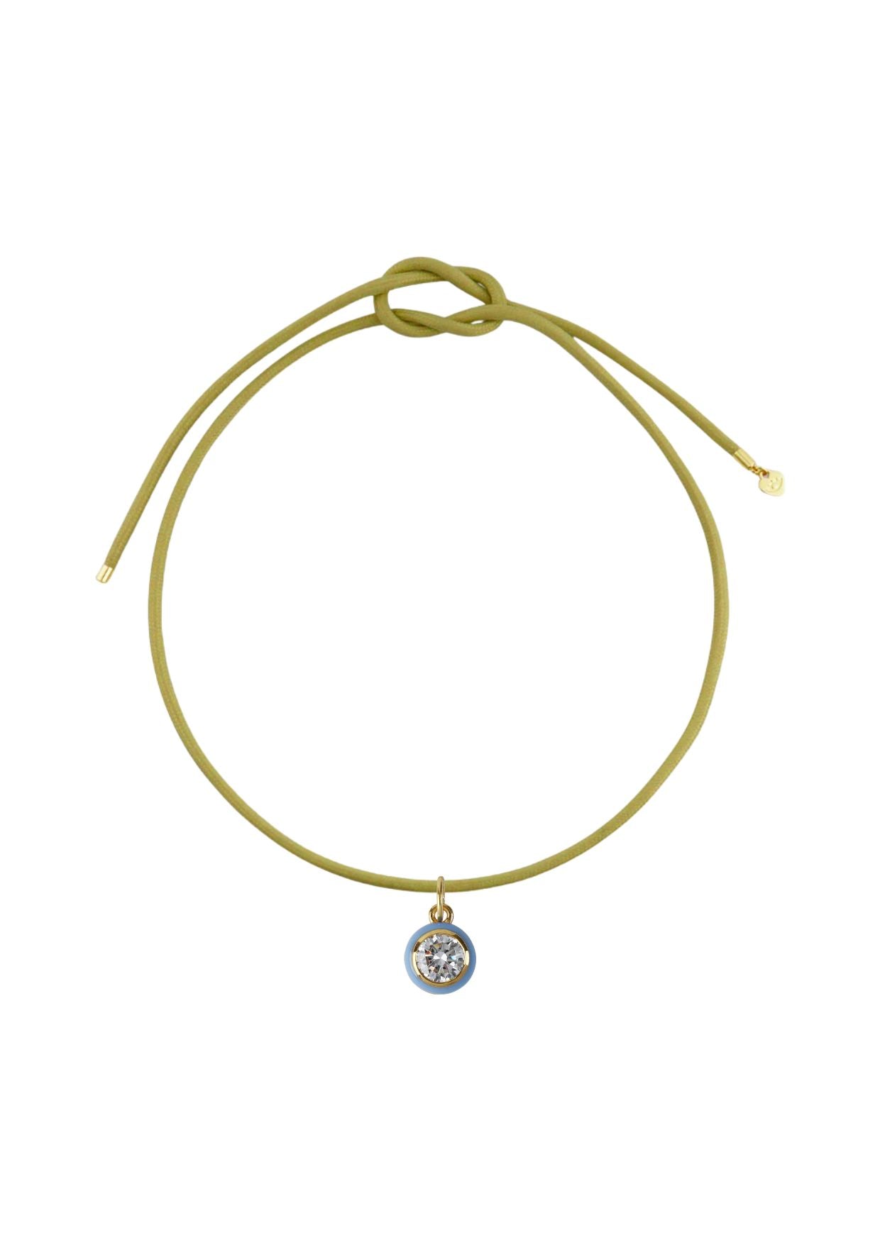 ENAMEL BEZEL CORD NECKLACE