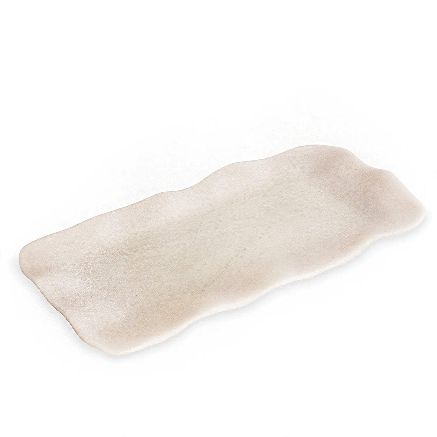 RESIN ALABASTER LONG RECTANGLE TRAY