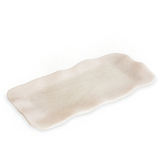 RESIN ALABASTER LONG RECTANGLE TRAY