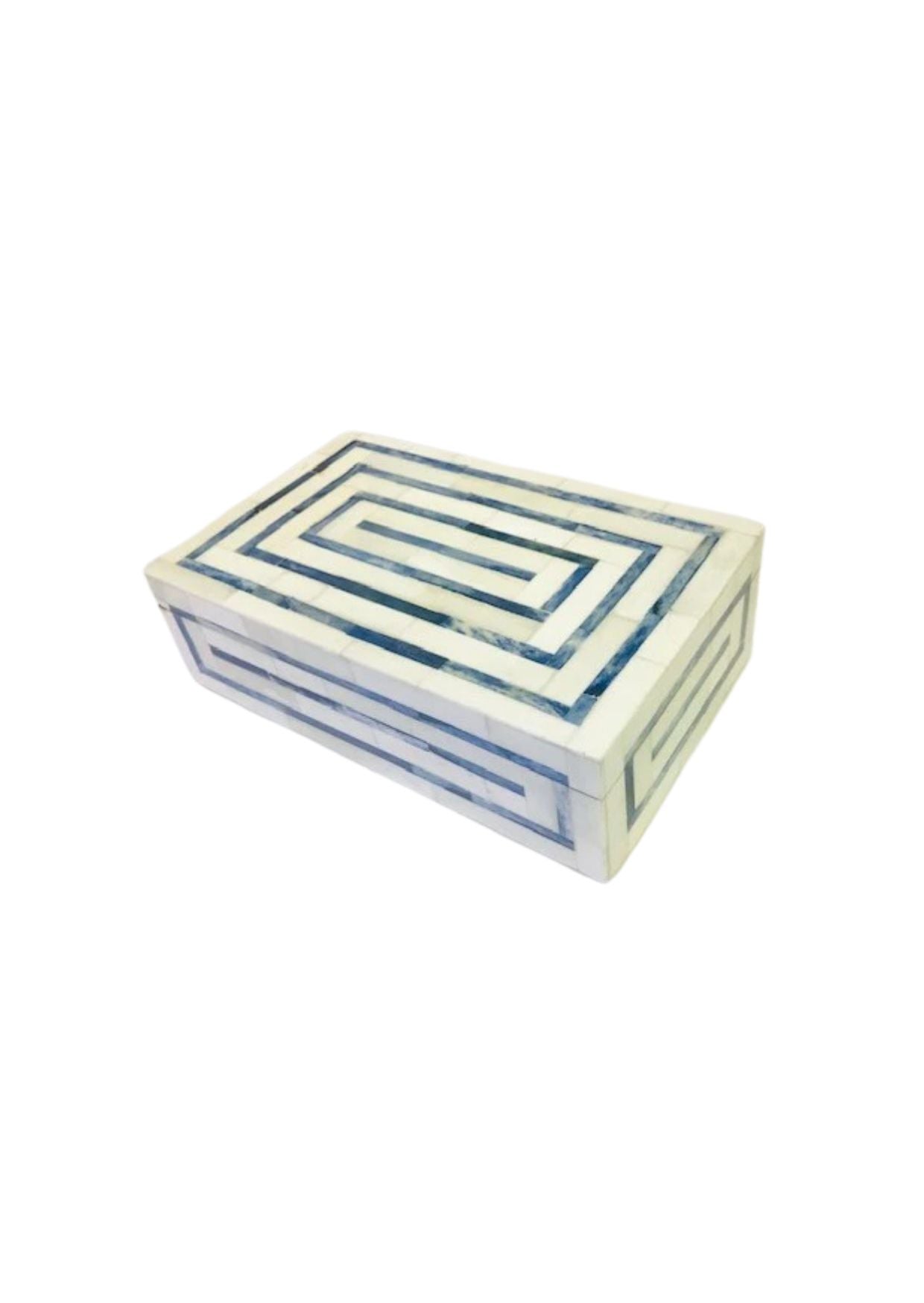 BONE WHITE AND BLUE BOX