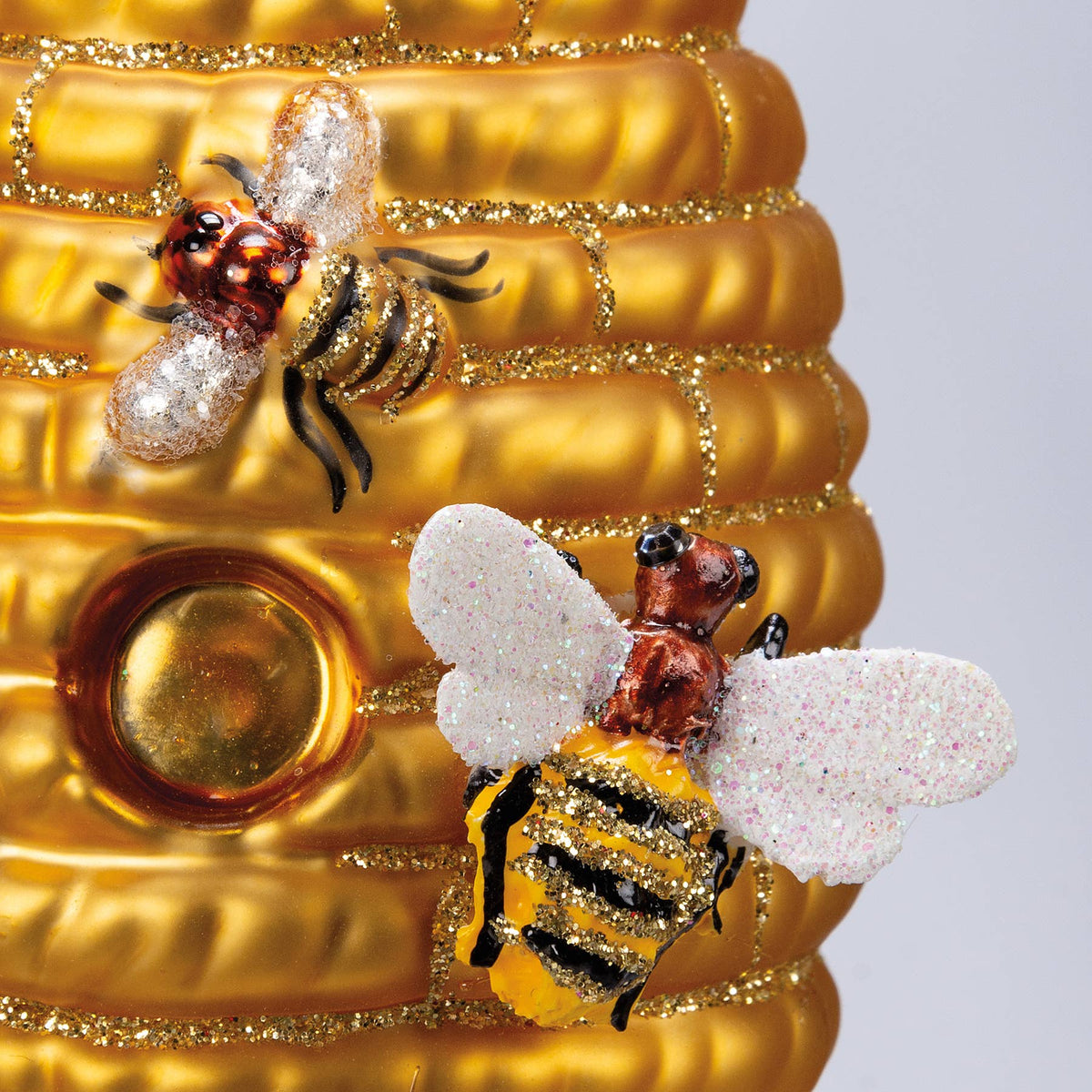 GLASS BEEHIVE ORNAMENT