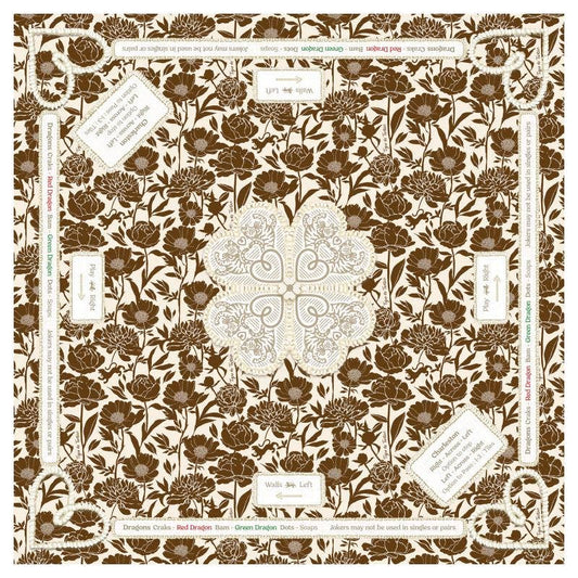 Mahjong Gaming Mat, COCONUT PEONY **RULES EDITION**