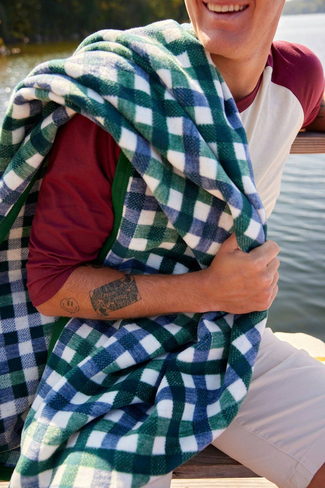 PINE TREE PLAID BLANKET