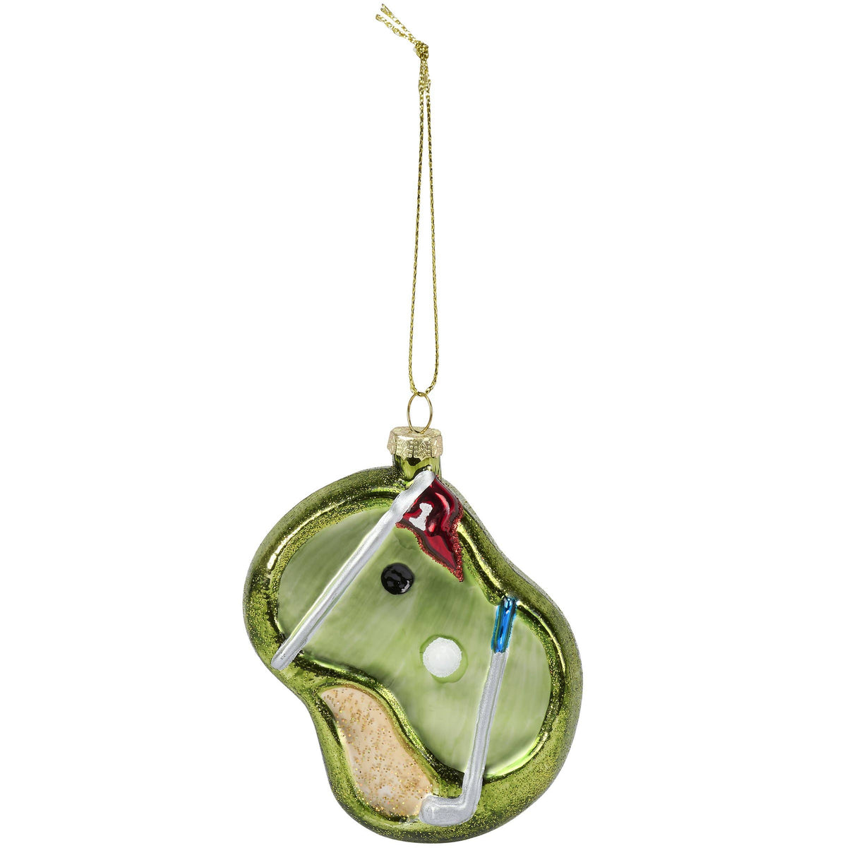 PUTTING GREEN GLASS ORNAMENT