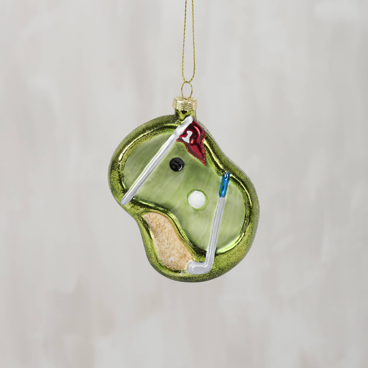 PUTTING GREEN GLASS ORNAMENT