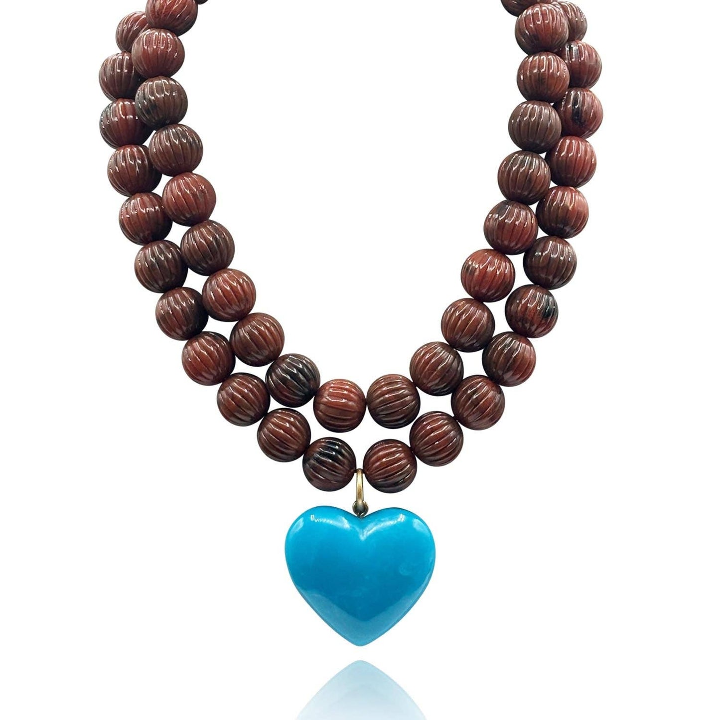 RESIN HEART PENDANT NECKLACE