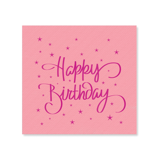 PINK HAPPY BIRTHDAY NAPKIN SET