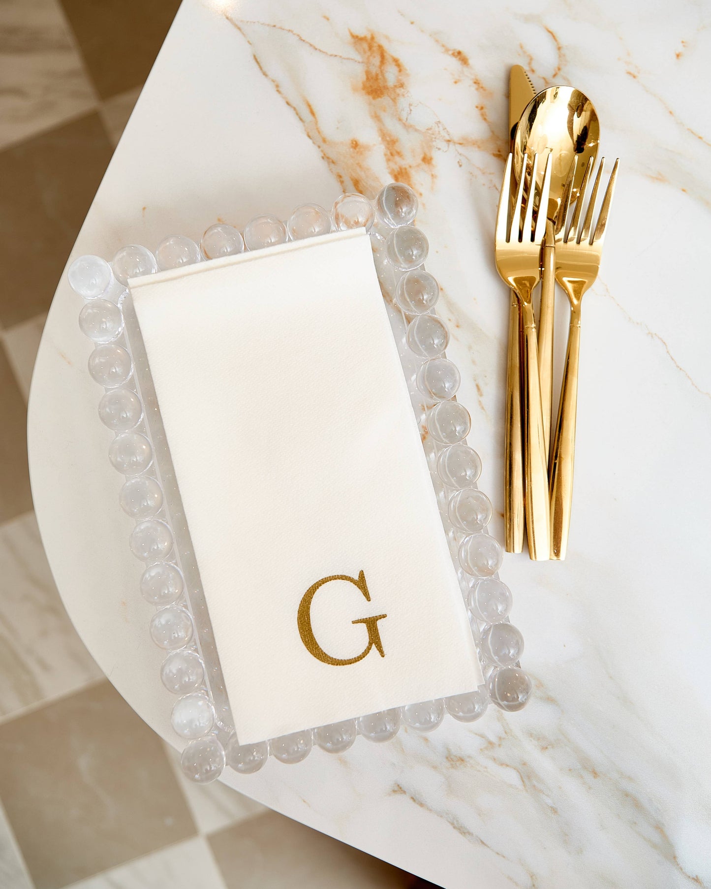 MEDIUM BUBBLE LUCITE TRAY