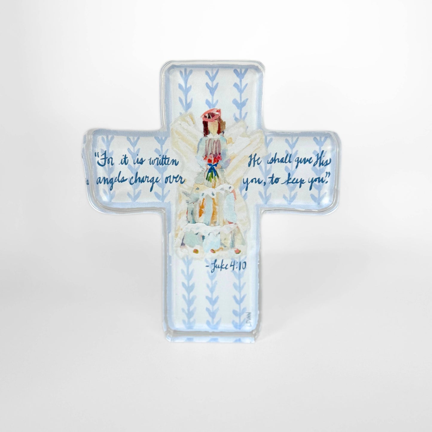 ANGELS TO WATCH OVER US ACRYLIC CROSS